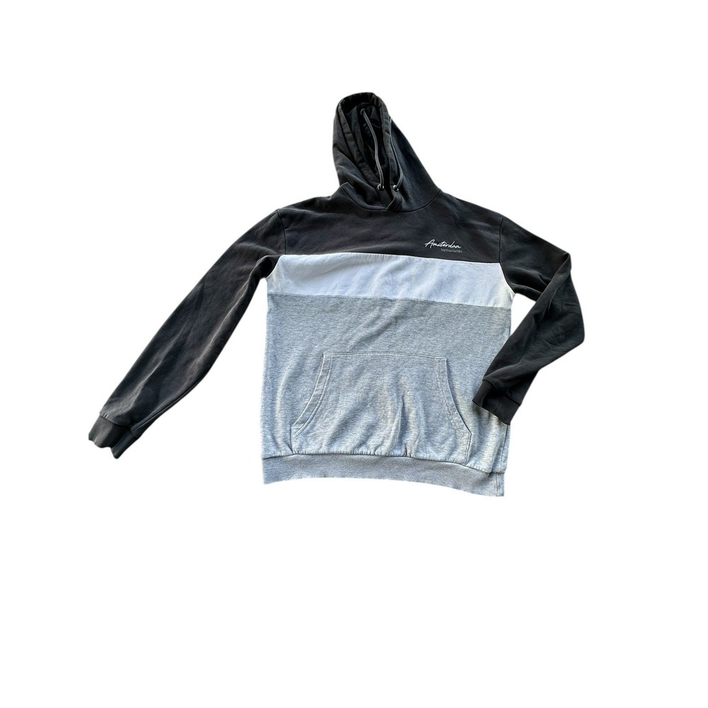 D&F Ricky Singh Hoodie Men's Size Large Amsterdam Pullover Colorblock L/S EUC